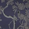 Pasaya, Modern Oriental, MO02 wallcovering, Midnight Navy