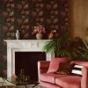 Vintage Botanticals Black Wallpaper 2
