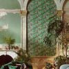 Vintage Chinoiserie Jade Wallpaper