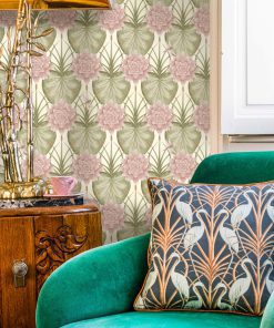 The Lily Garden Cream Wallpaper Lifestyle