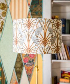 Nouveau Heron Cream lampshade close up LS